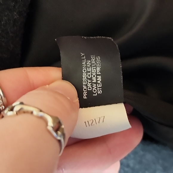 Anne Klein 100 Percent Wool Double Breasted Gray Long Coat Overcoat Womens 12 - Picture 7 of 9